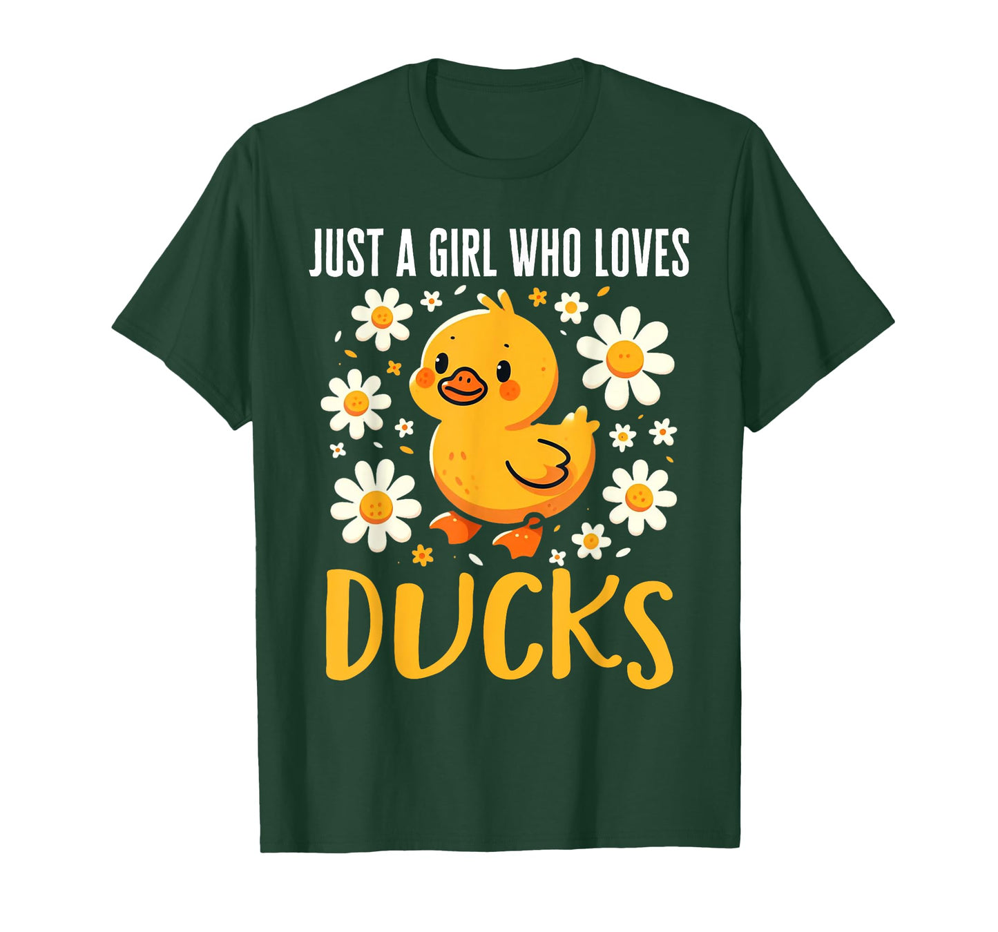 Just a Girl Who Loves Ducks Shirt Girl Cute Funny Duck Gifts T-Shirt