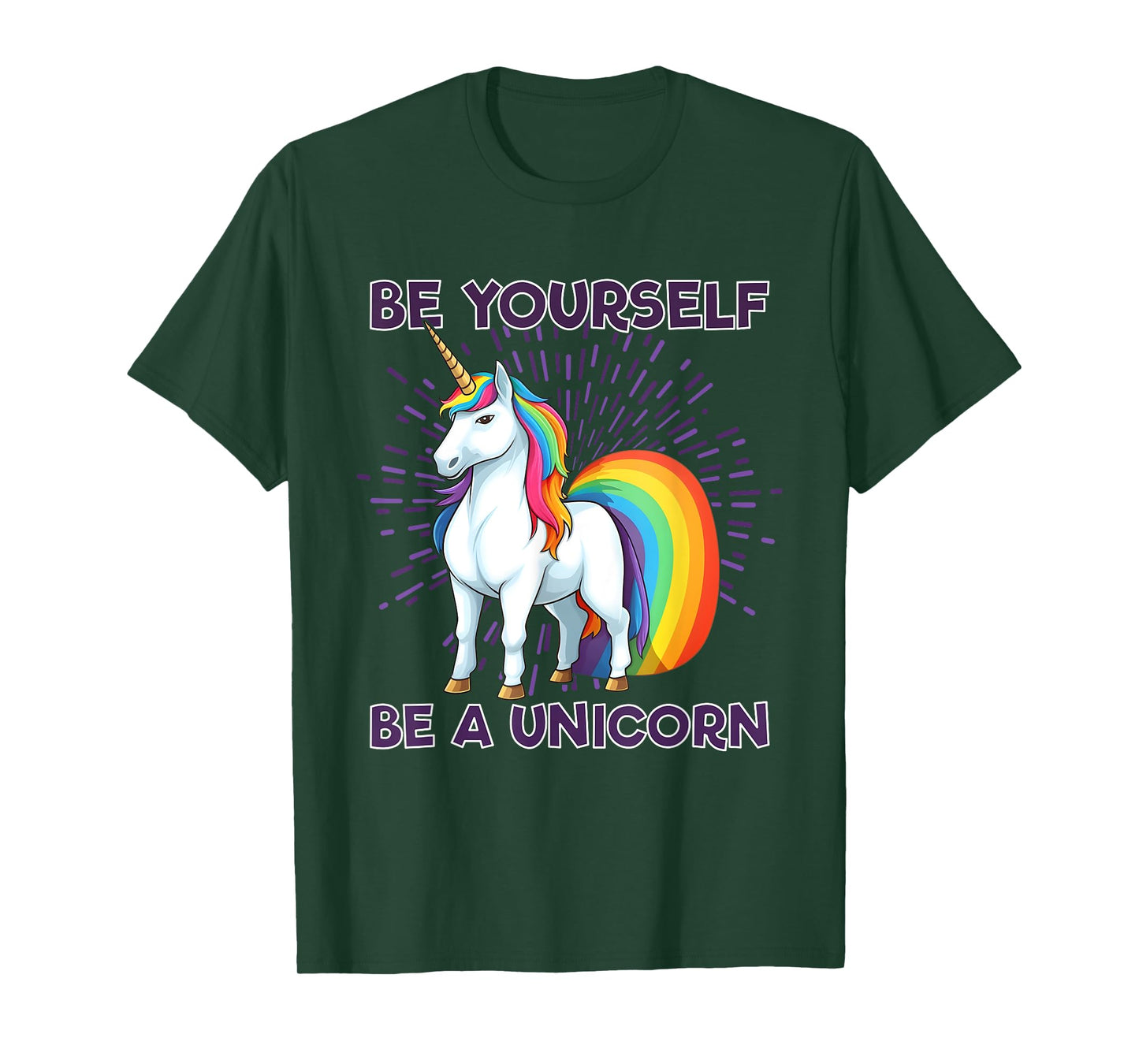Be Yourself Be A Unicorn Rainbow LGBTQ Pride T-Shirt
