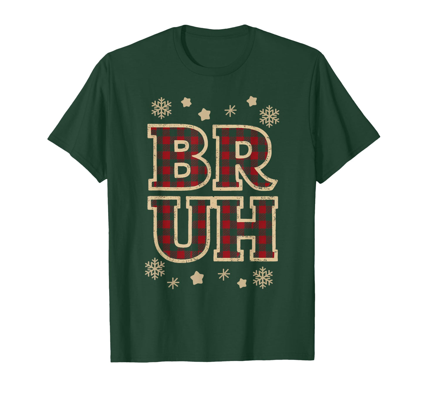 Bruh Funny Christmas Teens Boys Kids Xmas Pajamas T-Shirt