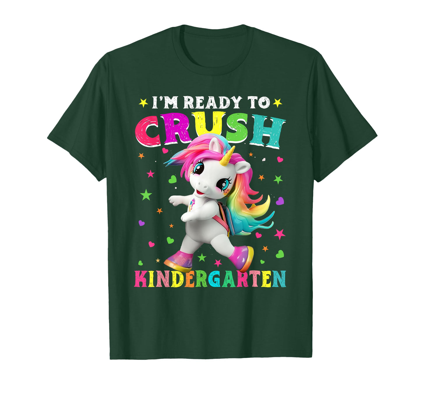 I'm Ready To Crush Kindergarten Unicorn Back To School Girls T-Shirt