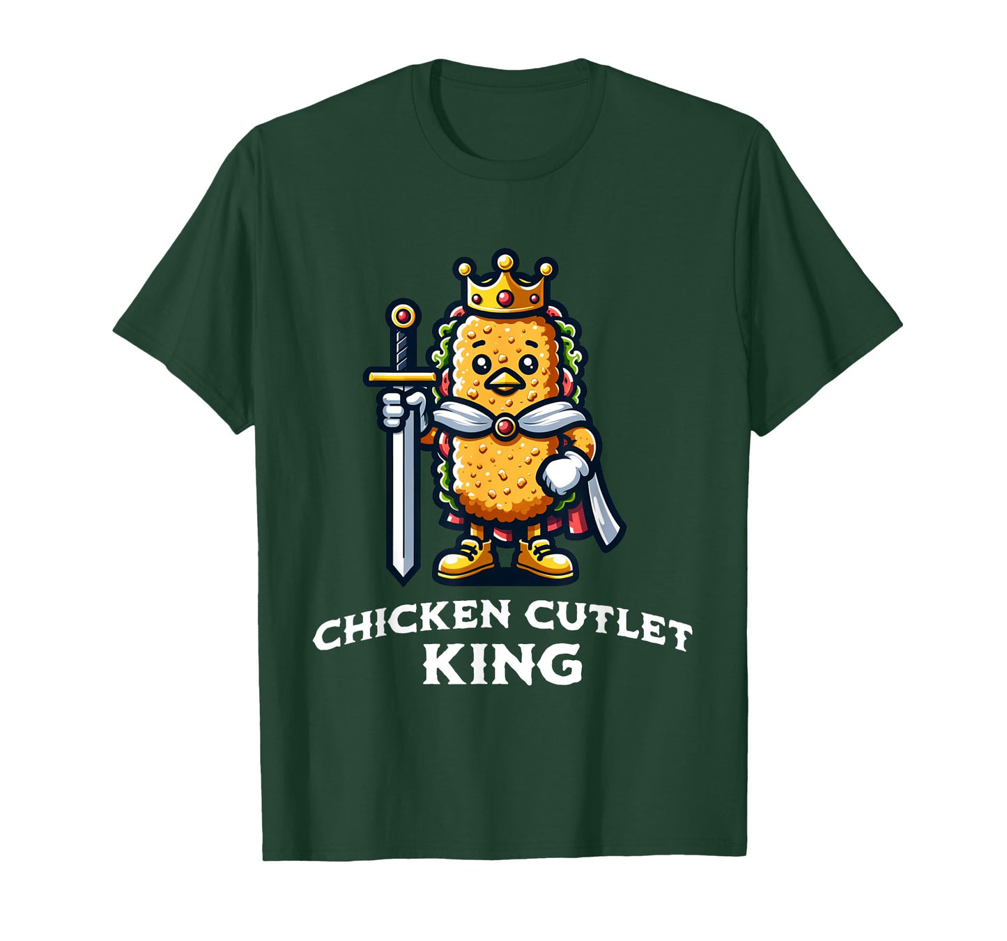 Chicken Cutlet Funny Saying Unisex-Child T-Shirt, Black, Small, Short Sleeve, Cotton Blend, Novelty T-Shirt, Food Enthusiasts, General Audience