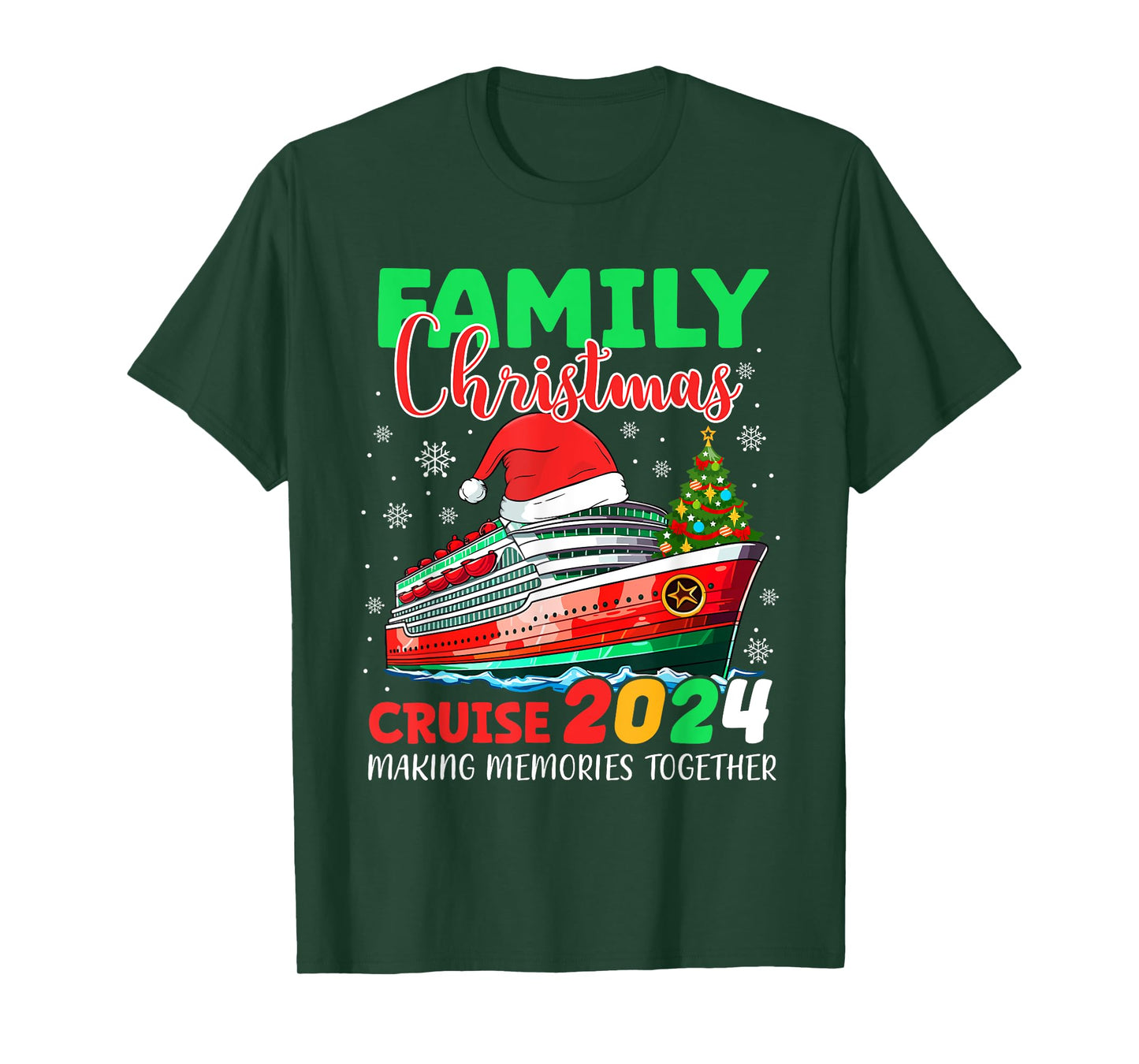 Family Christmas Cruise 2024 Squad Crew Xmas Cruising Lover T-Shirt