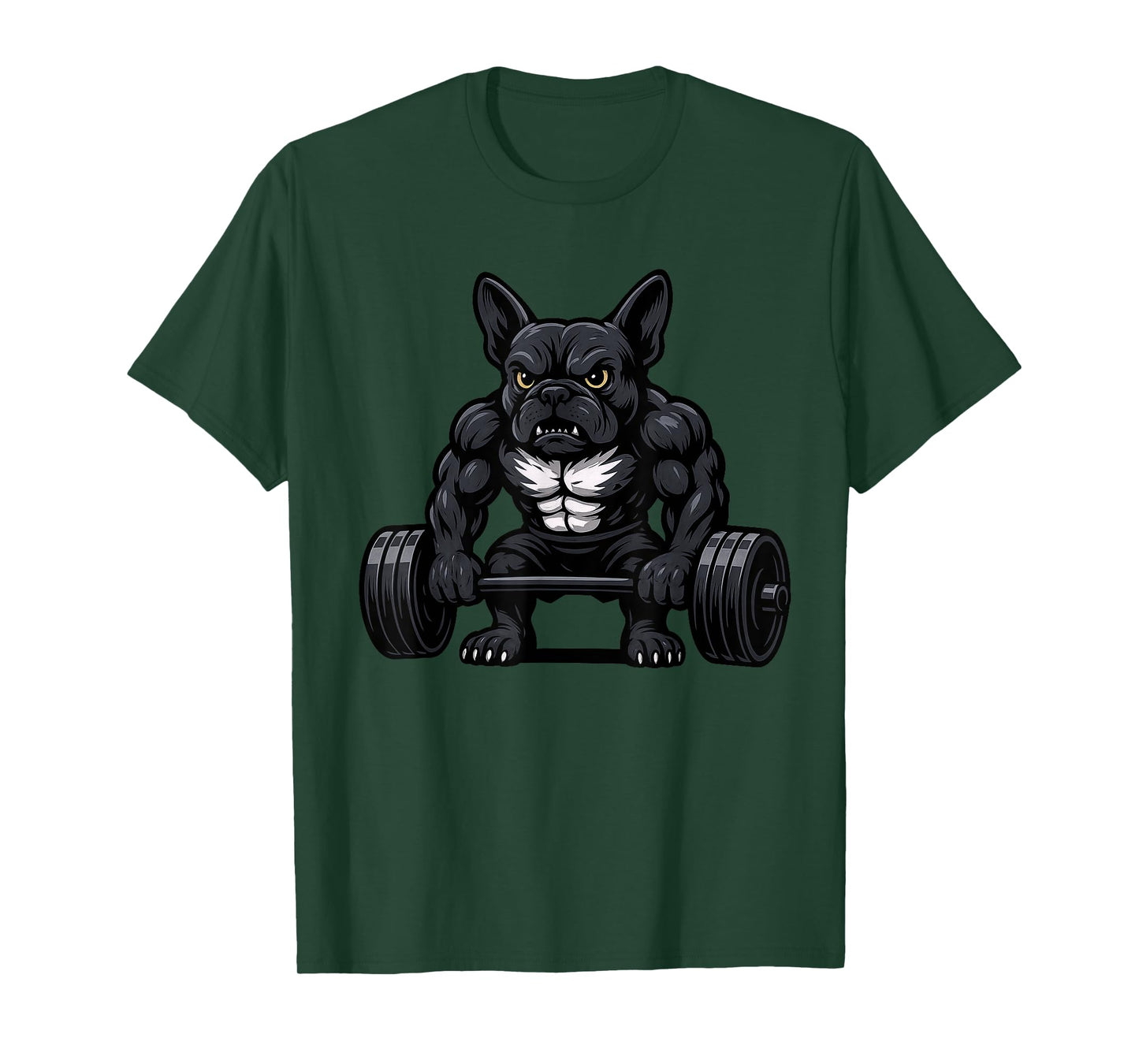 French Bulldog Weightlifting Bodybuilder Workout Gym Dog T-Shirt for Men Women Kids