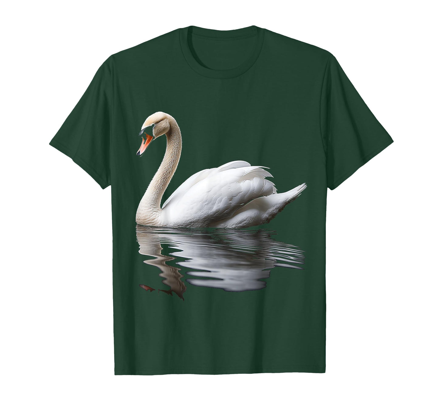 Swan Bird Art Portrait Animal Graphic Motif Swan T-Shirt