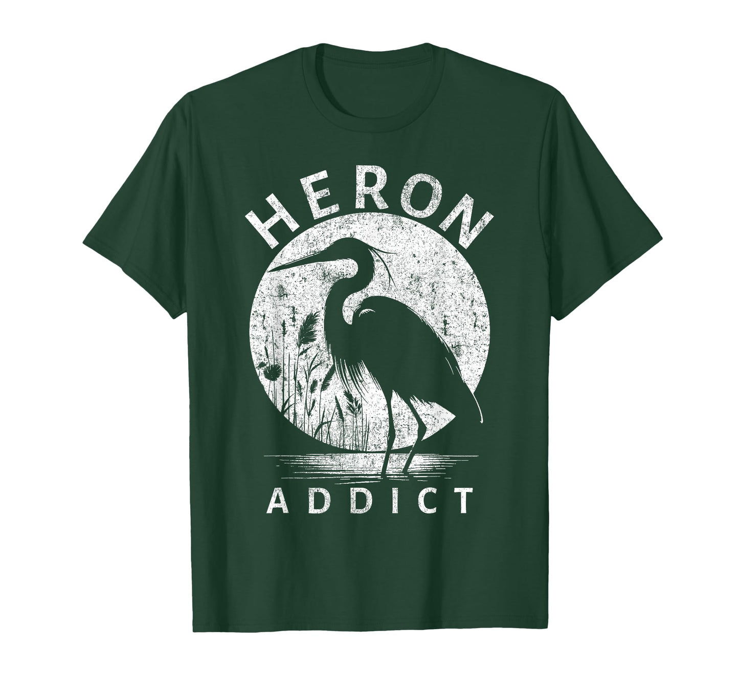 Heron Addict Blue Heron Birding T-Shirt