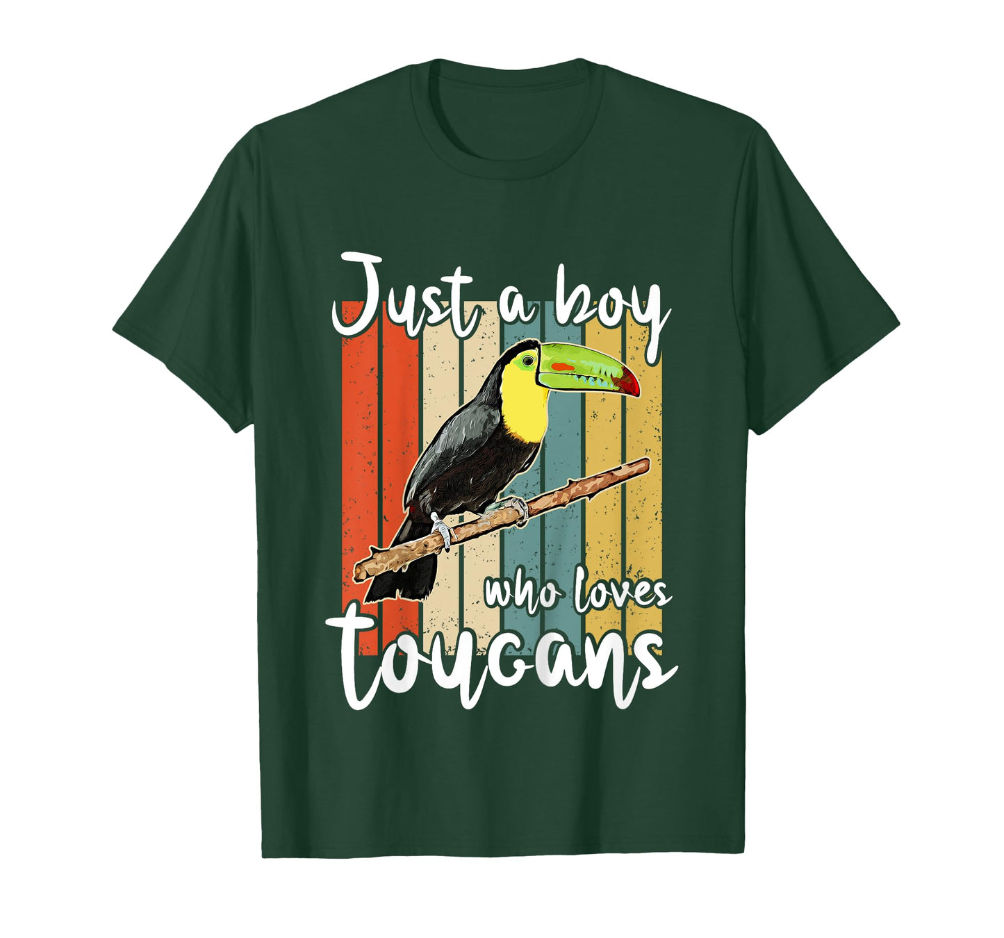 Kids Just A Boy Who Loves Toucans Retro Toucan T-Shirt