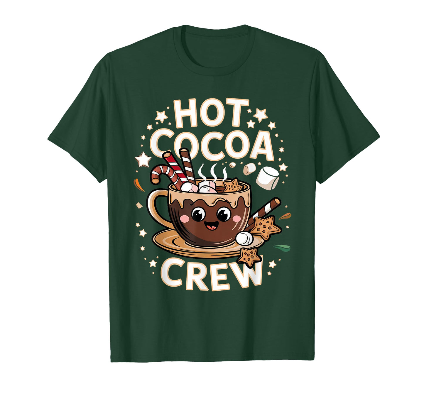 Hot Cocoa Crew Cozy Winter Holiday Team Xmas Matching T-Shirt