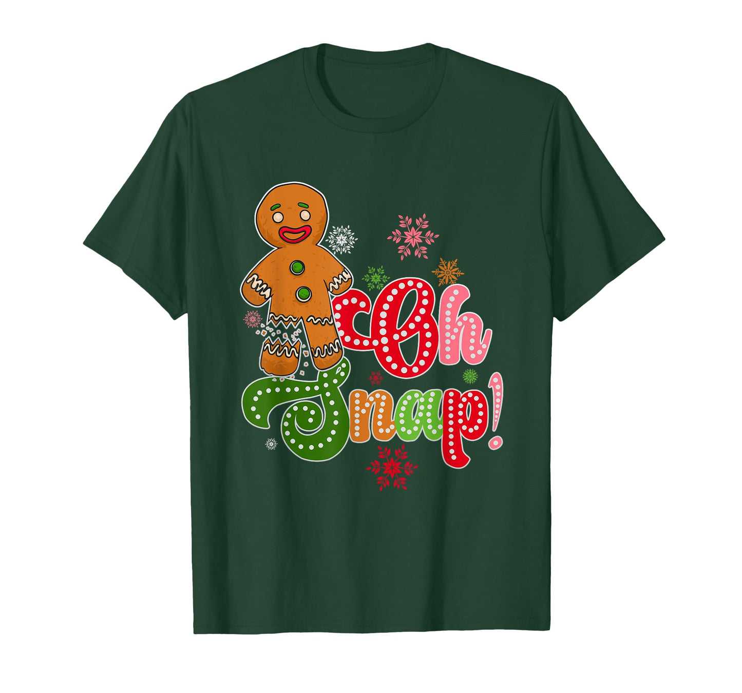 Funny Christmas Oh Snap Ginger Bread Man Christmas Family T-Shirt