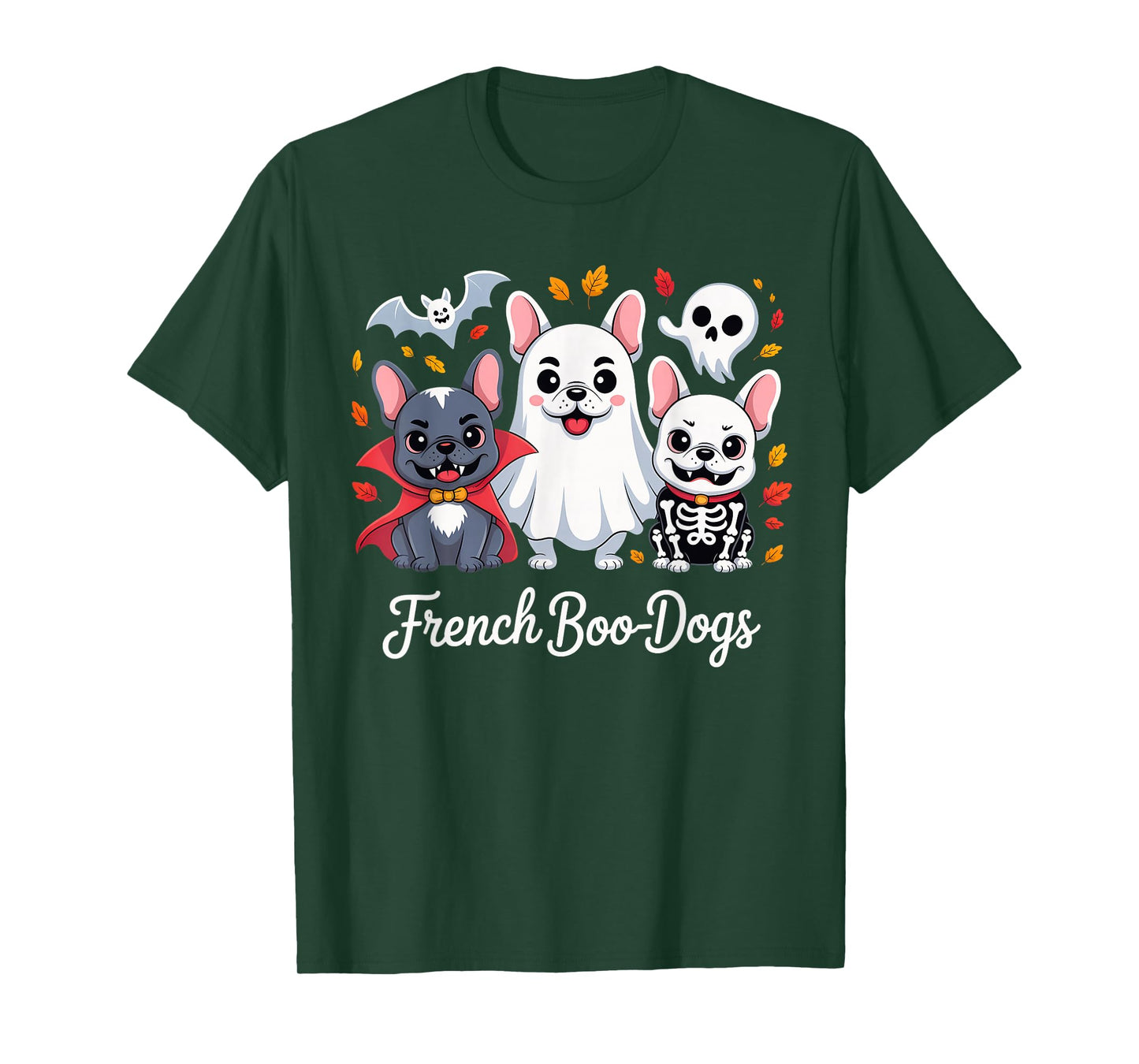 French Boo-Dog Halloween Ghost French Bulldog Fall Autumn T-Shirt