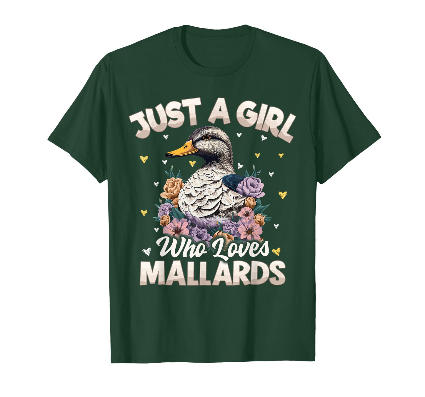 Mallard Bird Lover Just A Girl Who Love Mallards Women Girls T-Shirt