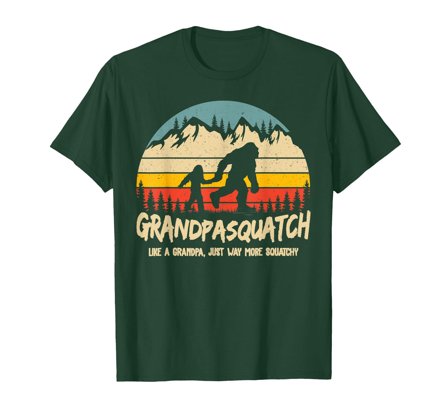 Grandpa Squatch Funny Bigfoot Sasquatch Fathers Day Gift T-Shirt