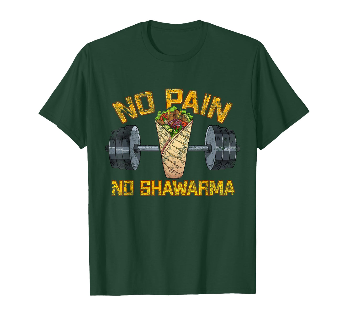 Shawarma Fan Arabic Fitness Kitchen Weight Lifting T-Shirt