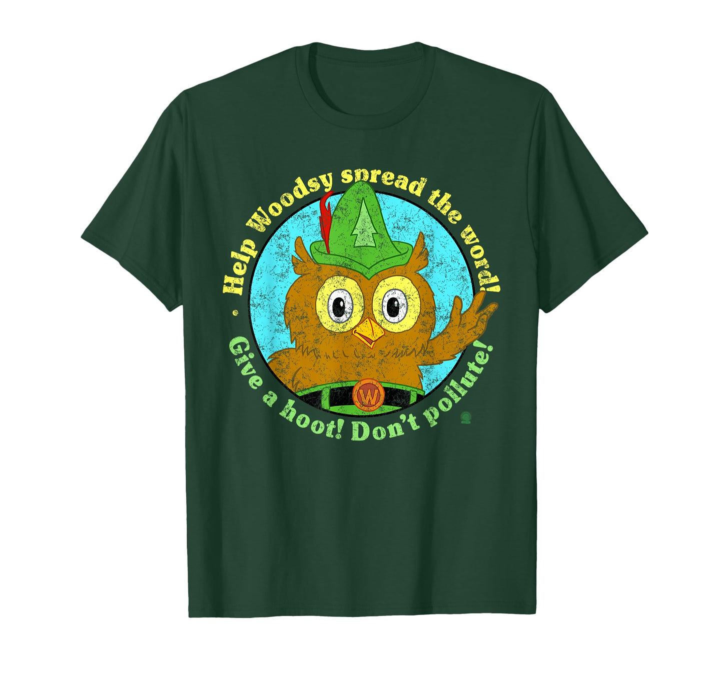 Woodsy Owl Give a Hoot Don't Pollute Distressed T-Shirt