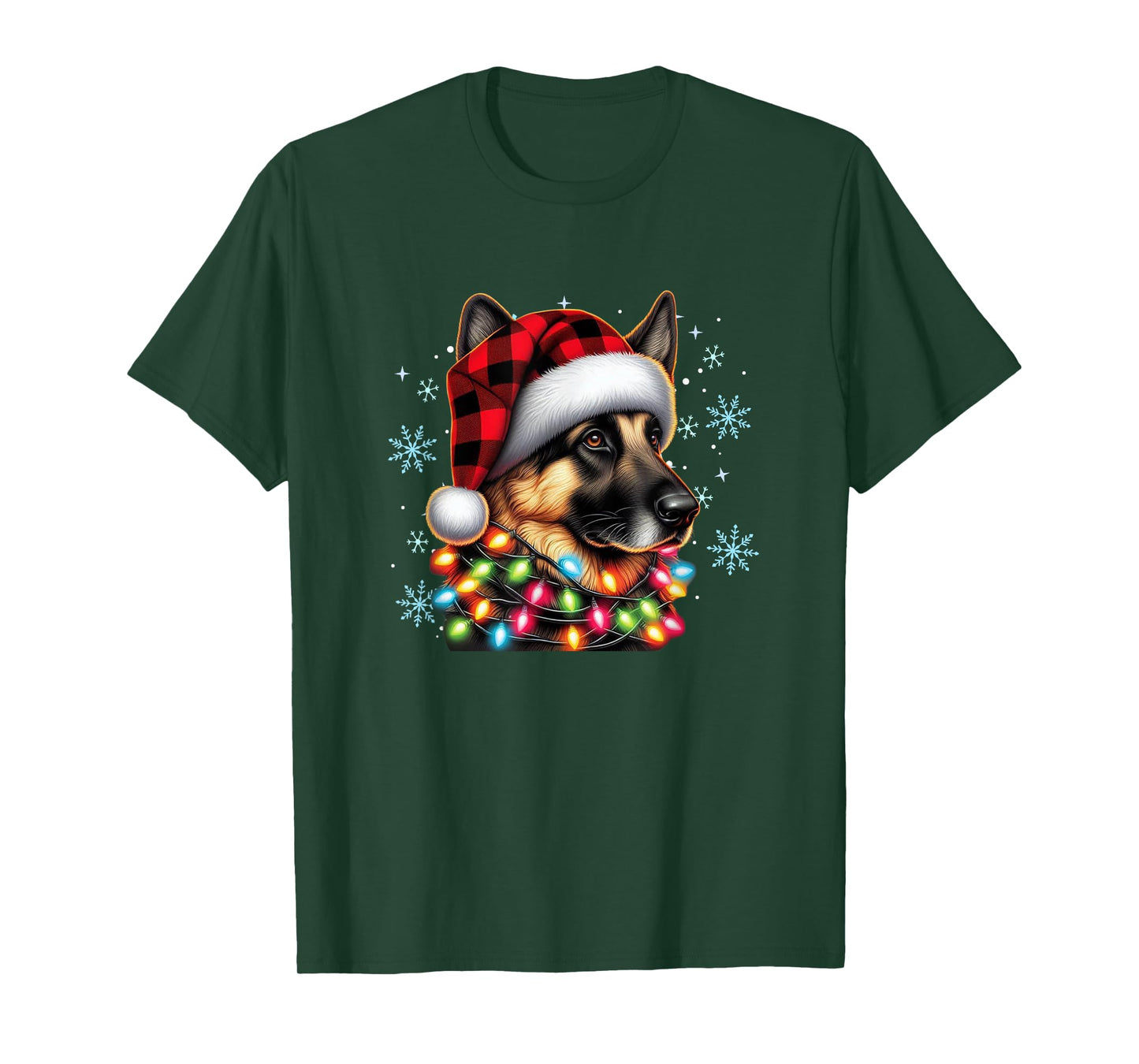 German Shepherd Christmas Xmas German Shepherd Lover T-Shirt
