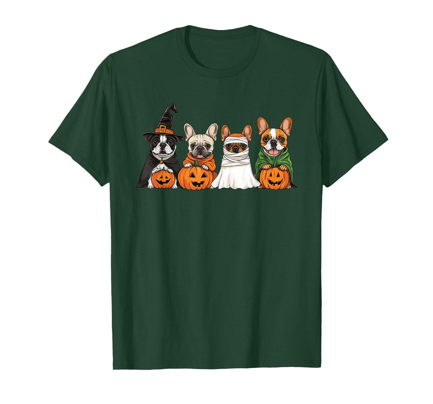 Cute Fall French Bulldog Dog Owner Halloween T-Shirt