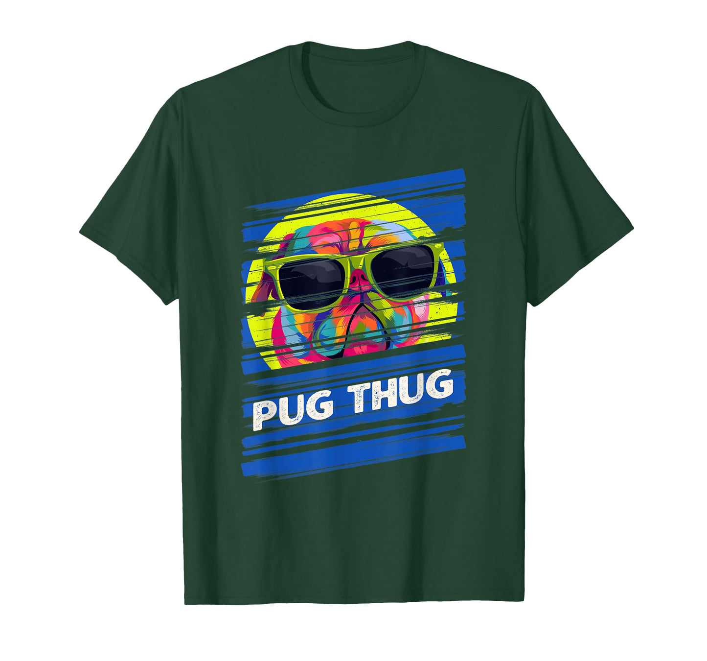 Pug Thug Dutch Bulldog Animal Pun Pug Owner Animal Meme T-Shirt for Men Women