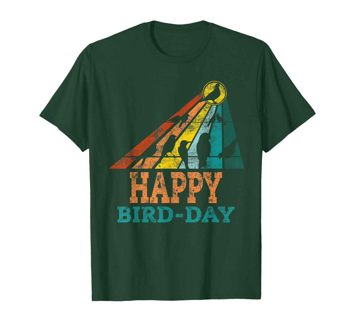 Retro Vintage Bird Watcher Happy Bird Day Funny Birthday T-Shirt