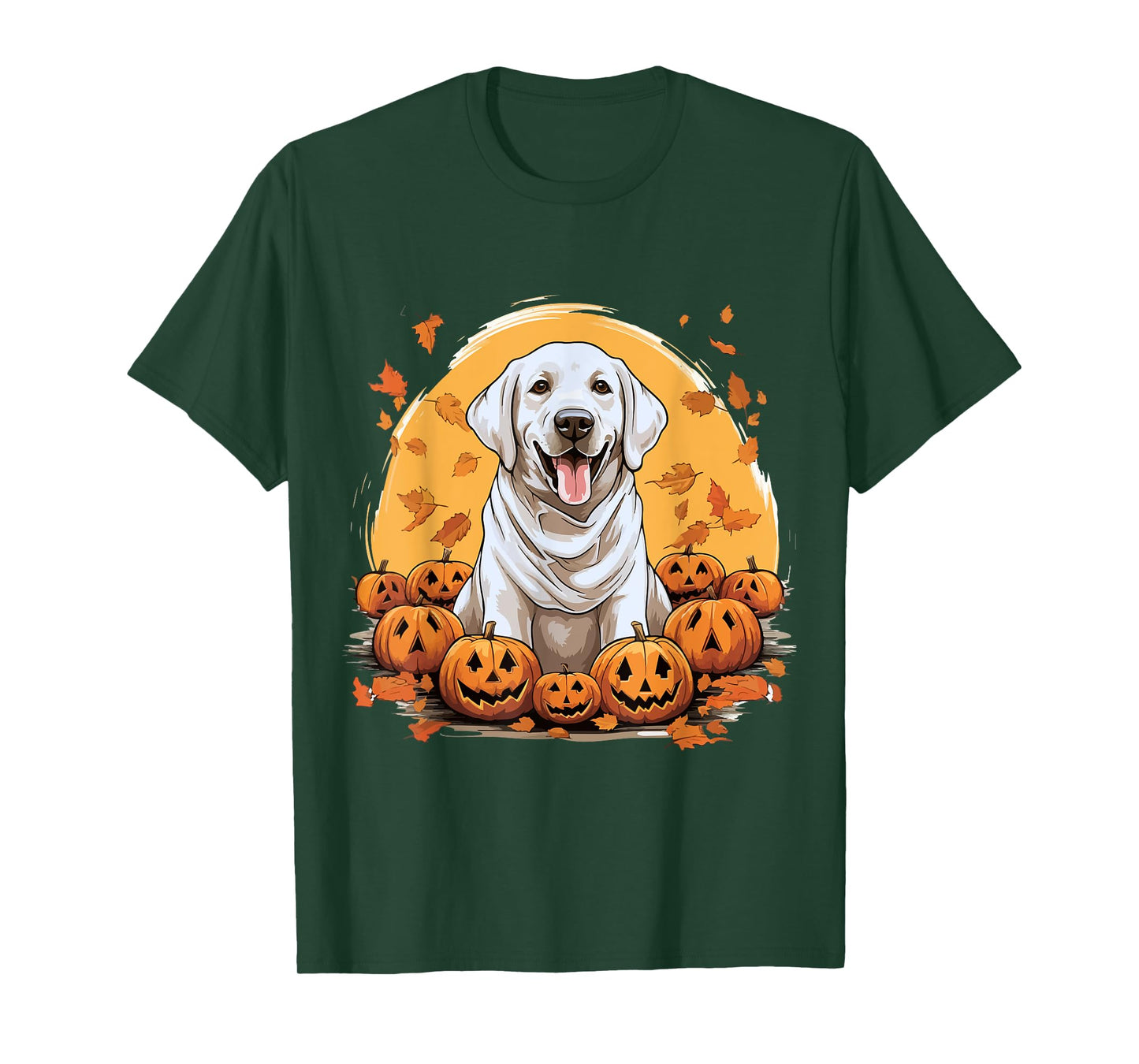 Labrador Retriever Dog Breed Pet Halloween Pumpkins T-Shirt
