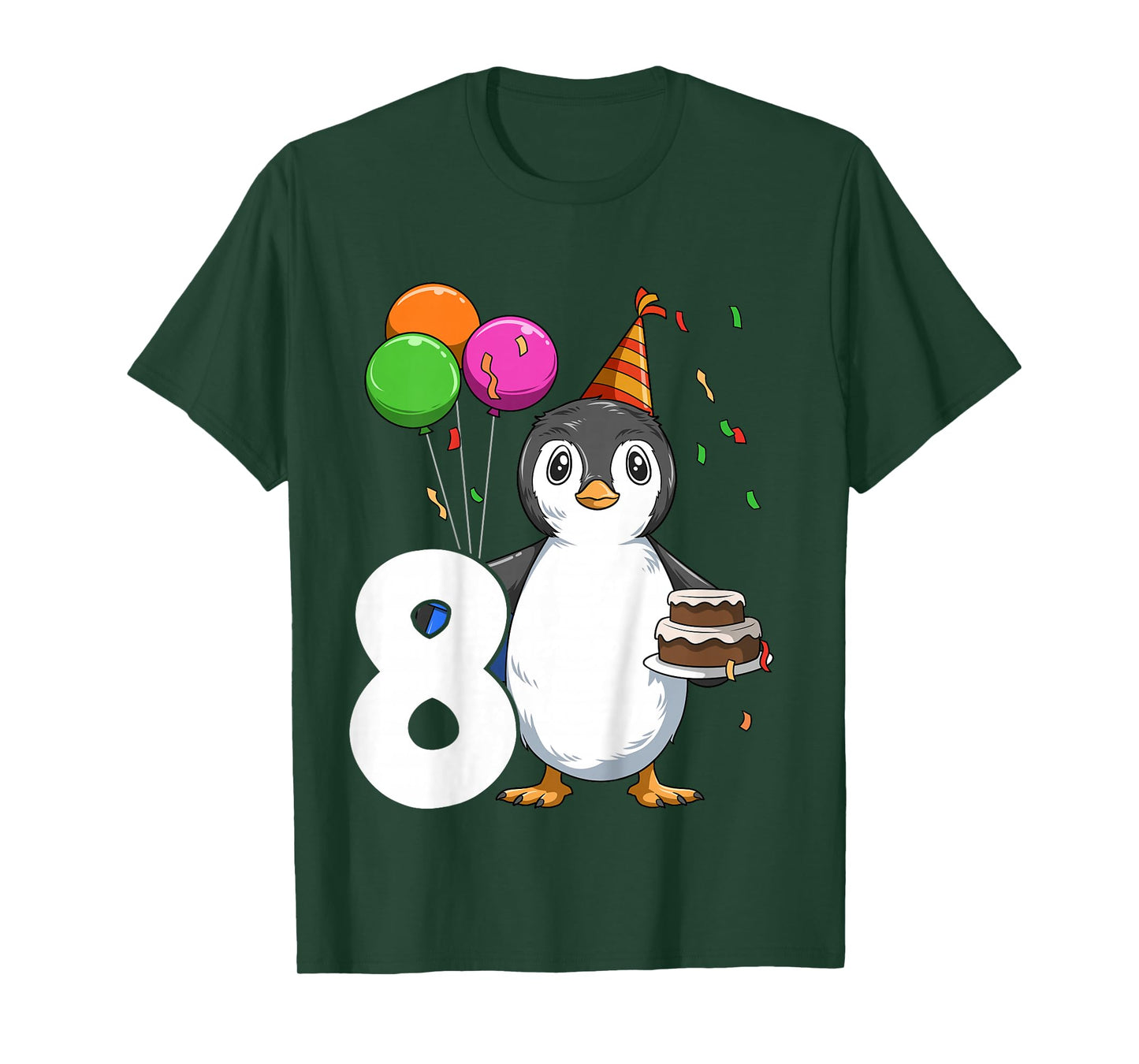 Penguin Birthday 8 Penguin 8th Birthday Outfit Penguin Party T-Shirt