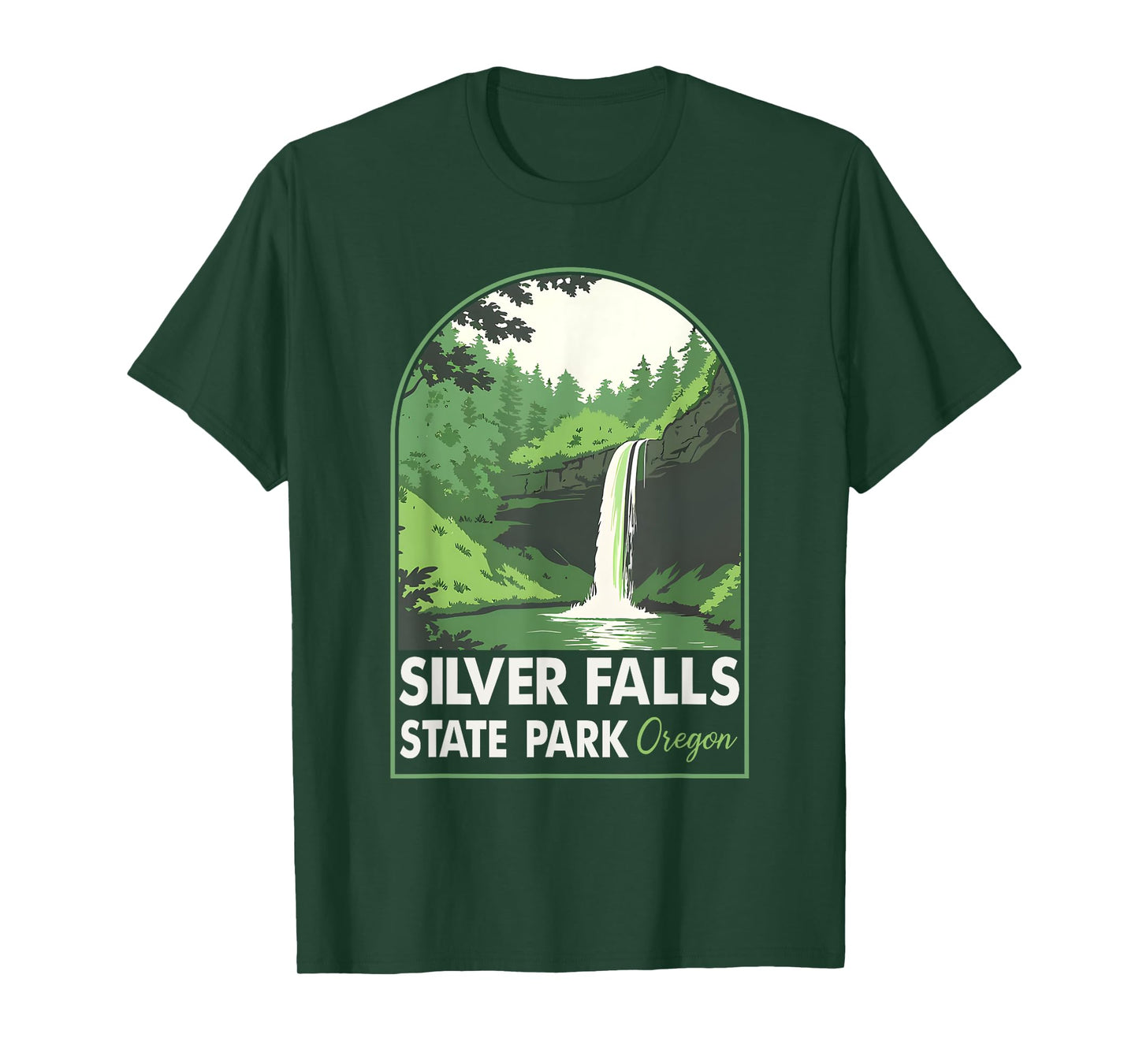 Silver Falls State Park Oregon Camping Hiking Outdoor T-Shirt
