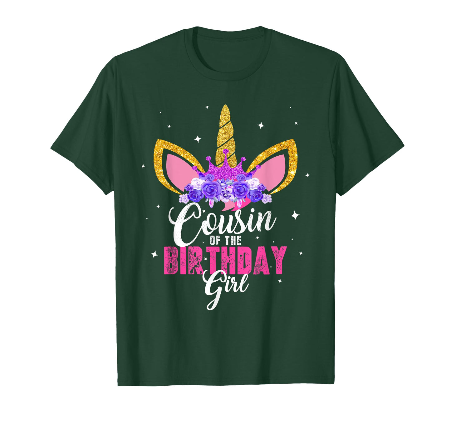 Cousin Of The Birthday Girl Unicorn Birthday Princess T-Shirt