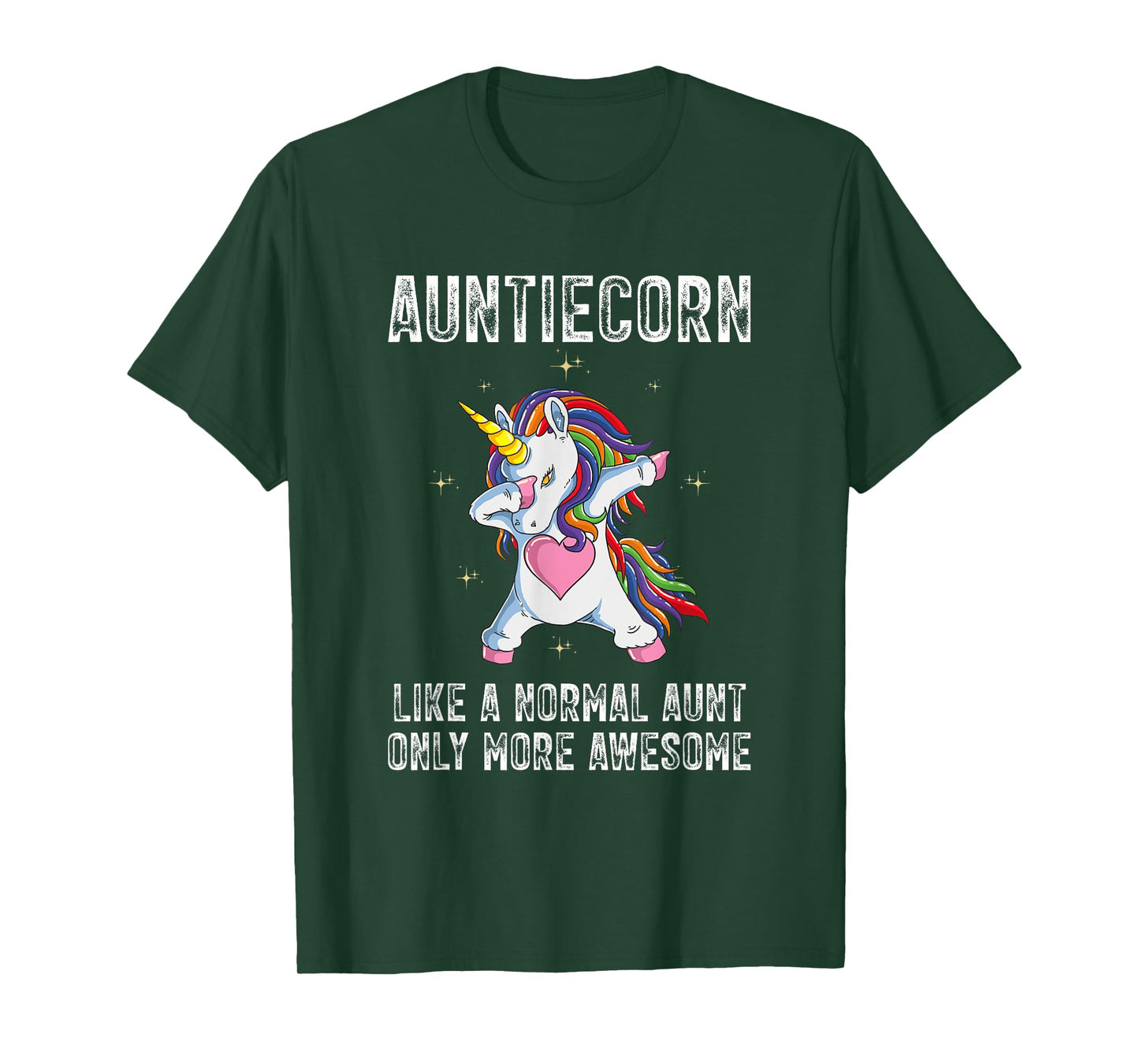 Auntiecorn Dabbing Unicorn Mother's Day 2023 Auntie Awesome T-Shirt