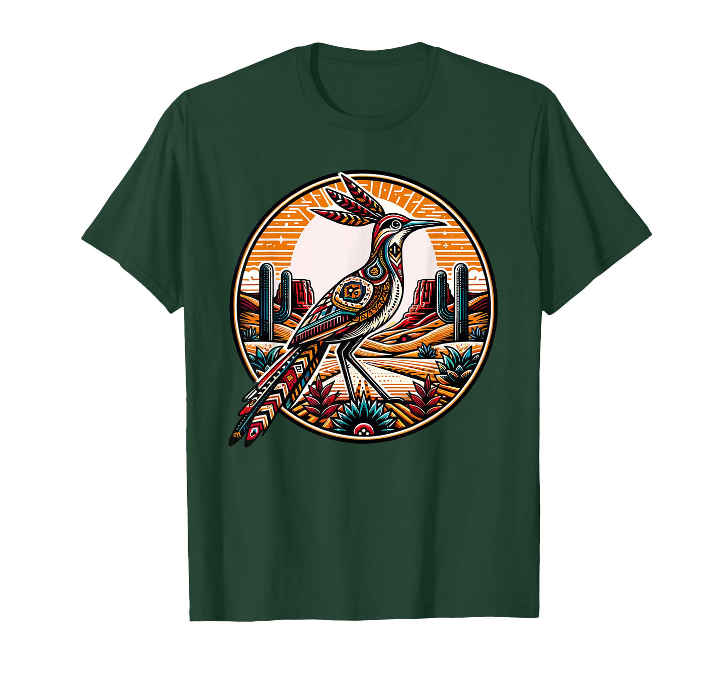 Roadrunner Retro Boho Desert Cactus T-Shirt