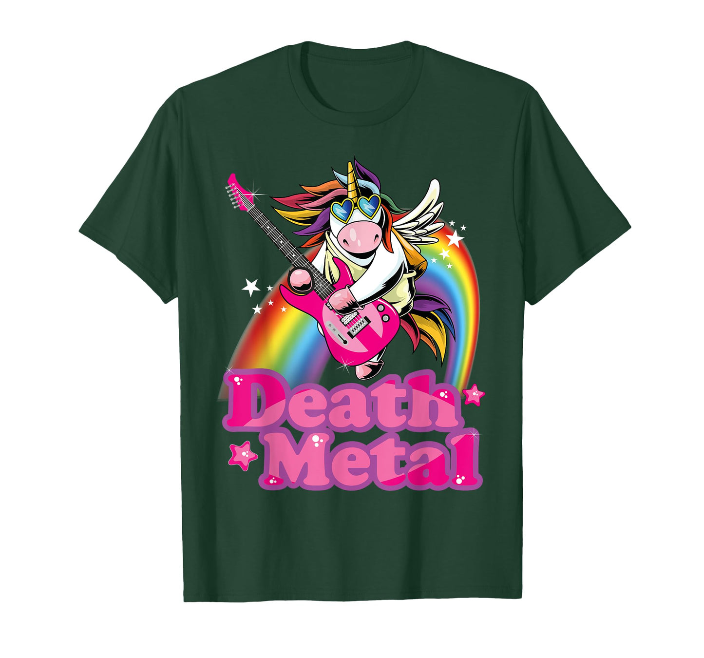 Cute Death Metal Heavy Metal Unicorn T-Shirt