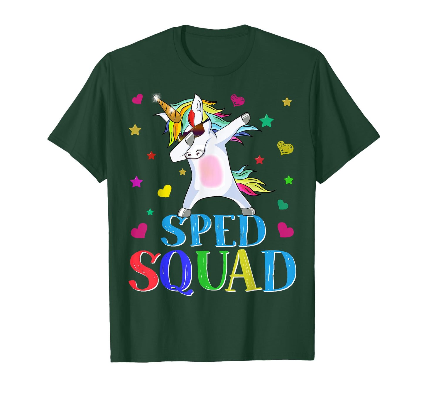 SPED Squad Special Education Unicorn Dab Teacher Gifts T-Shirt for Men Women Girls Kids