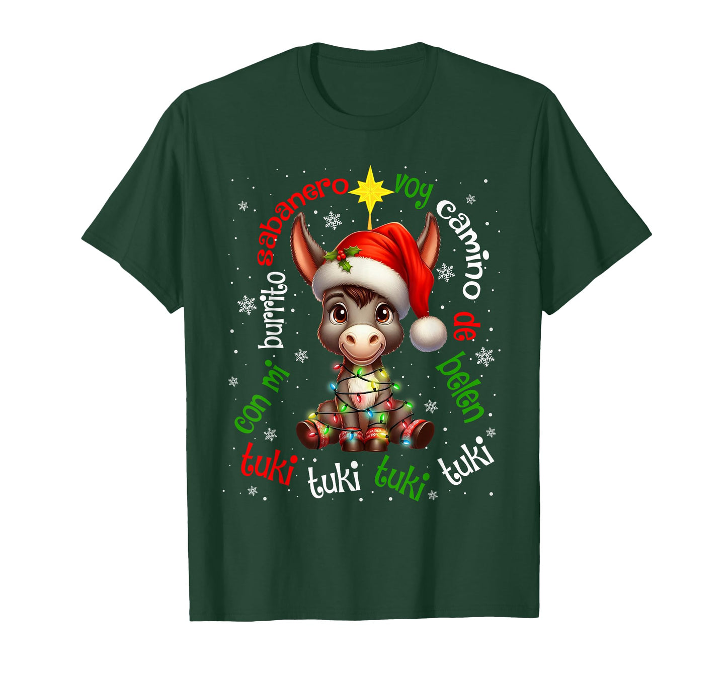 Tuki Tuki Donkey Mi Burrito Sabanero Mexican Mexico Xmas T-Shirt