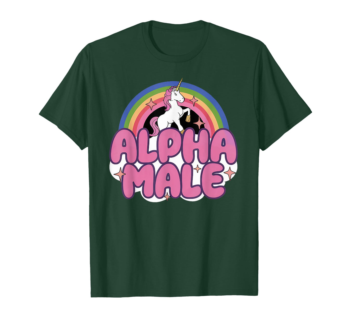 Alpha Male Rainbow Unicorn Funny Oddly Specific Dank Meme T-Shirt