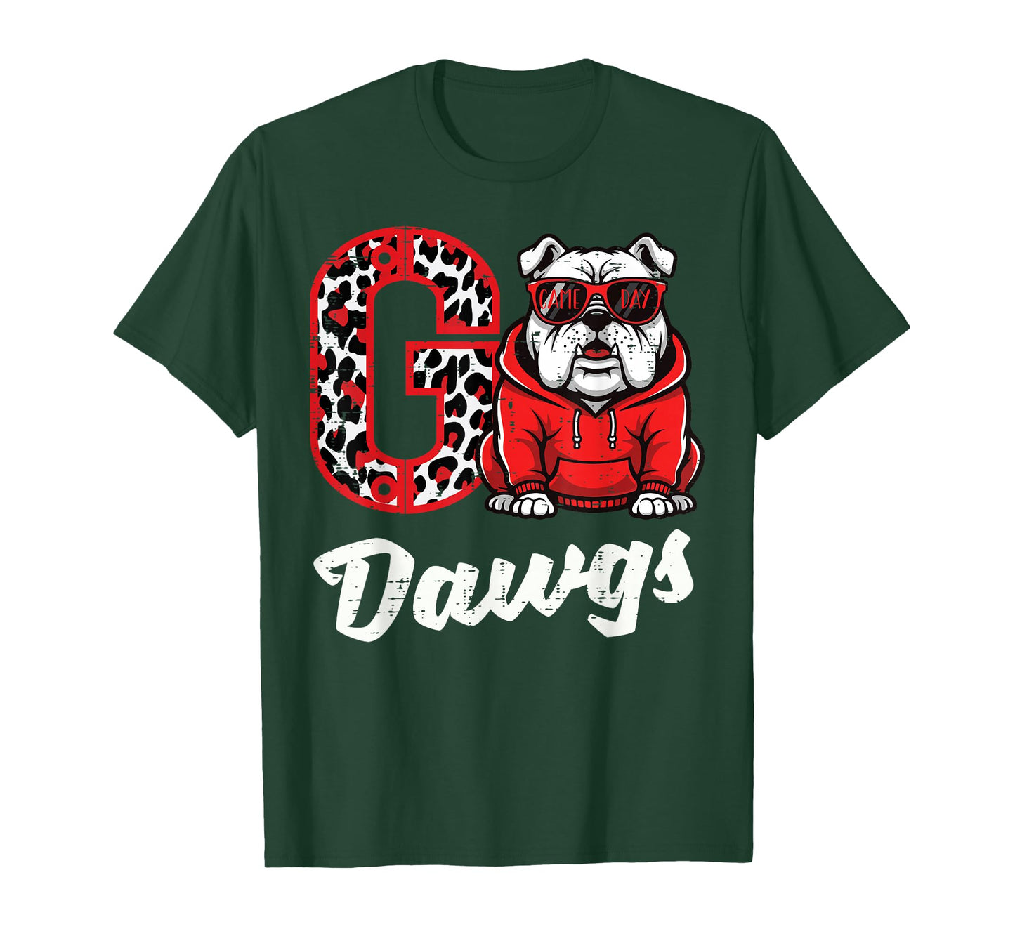 Bulldog Go Dawgs Men Women Kids Boys Youth Girls Teen T-Shirt