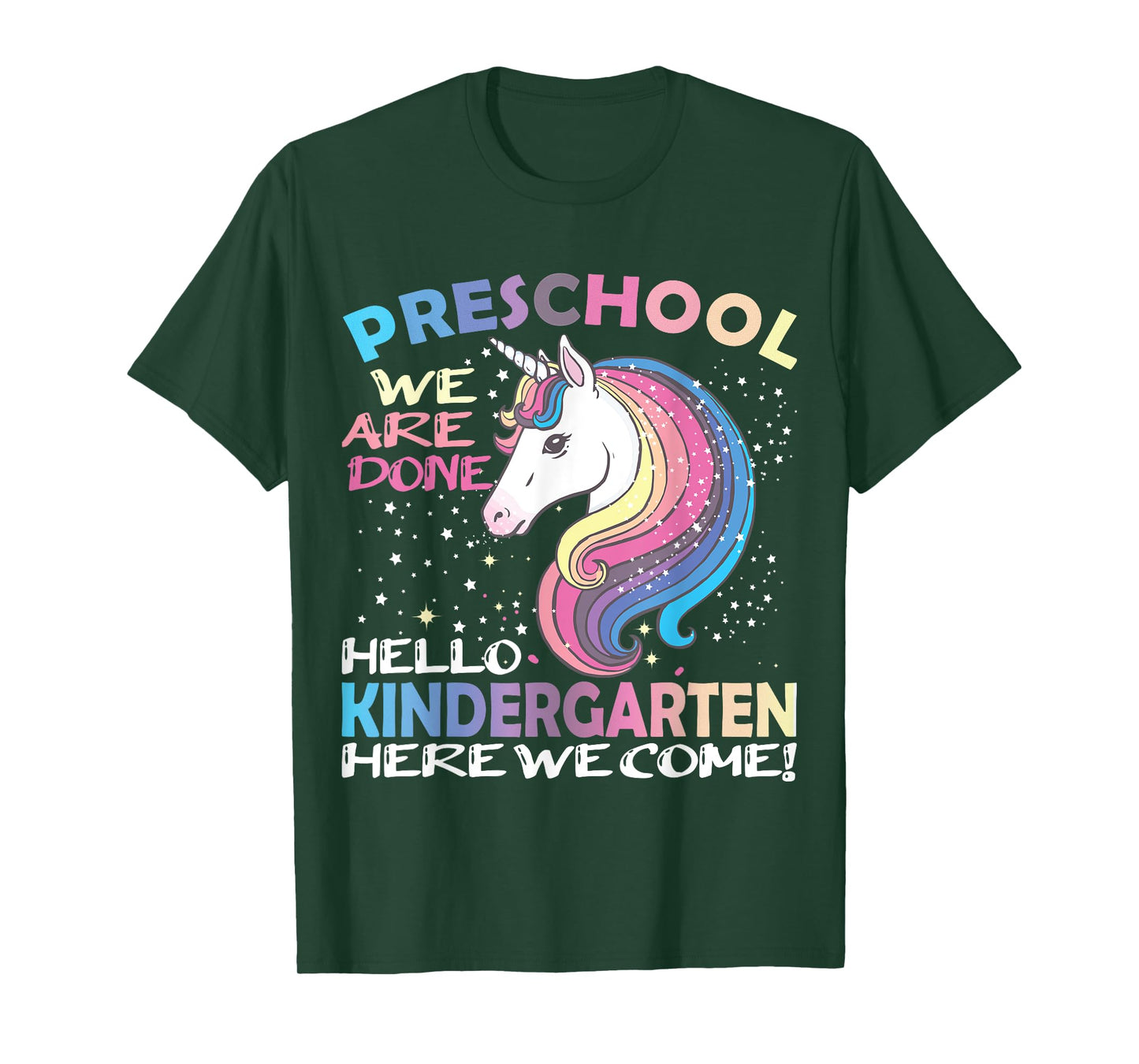 Goodbye Preschool Graduation Hello Kindergarten Prek Unicorn T-Shirt