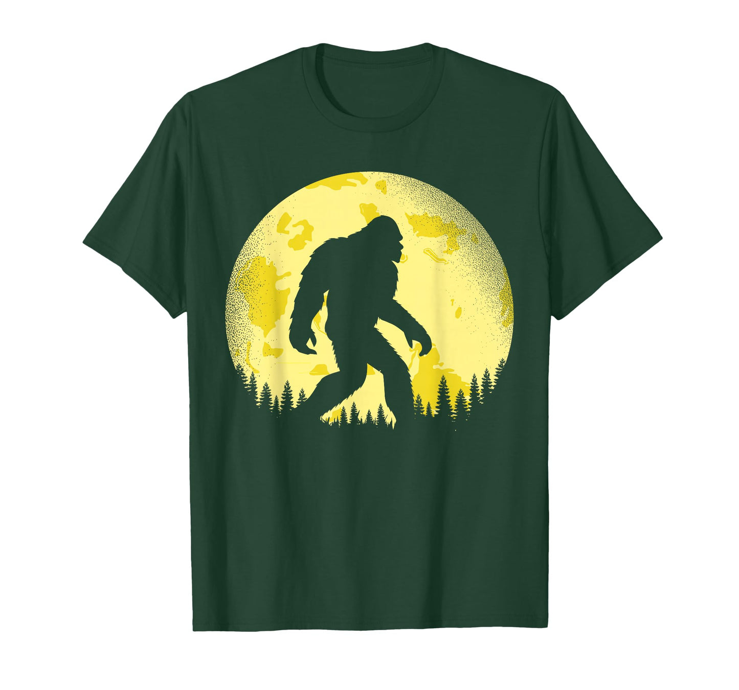 Retro Bigfoot Believer Night Moon Sasquatch Hide And Seek T-Shirt