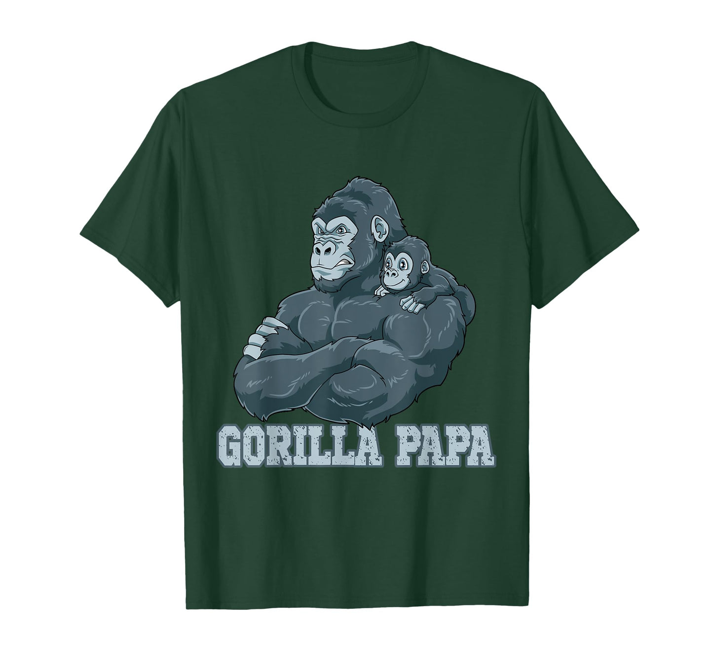 Gorilla Papa Vater und Baby Papa Father's Day T-Shirt
