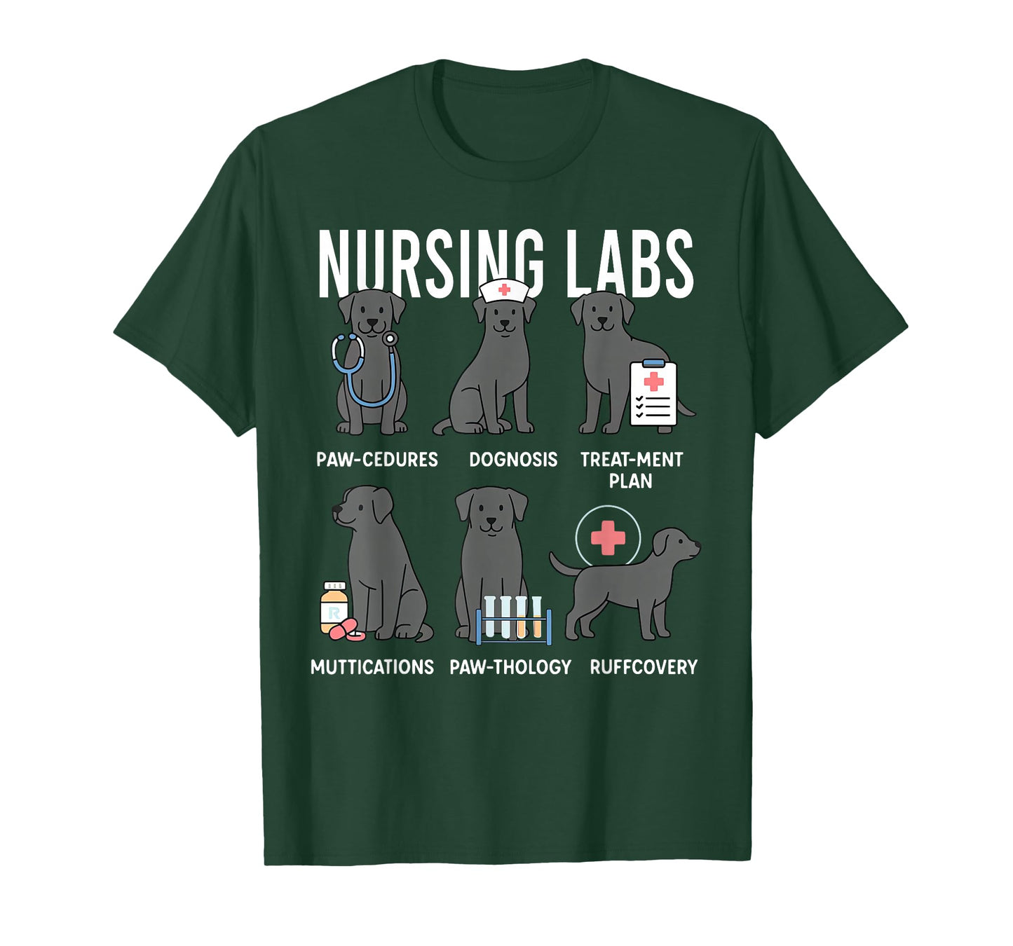 Labrador Retriever RN Nurse Lab Dogs Nursing Pups T-Shirt