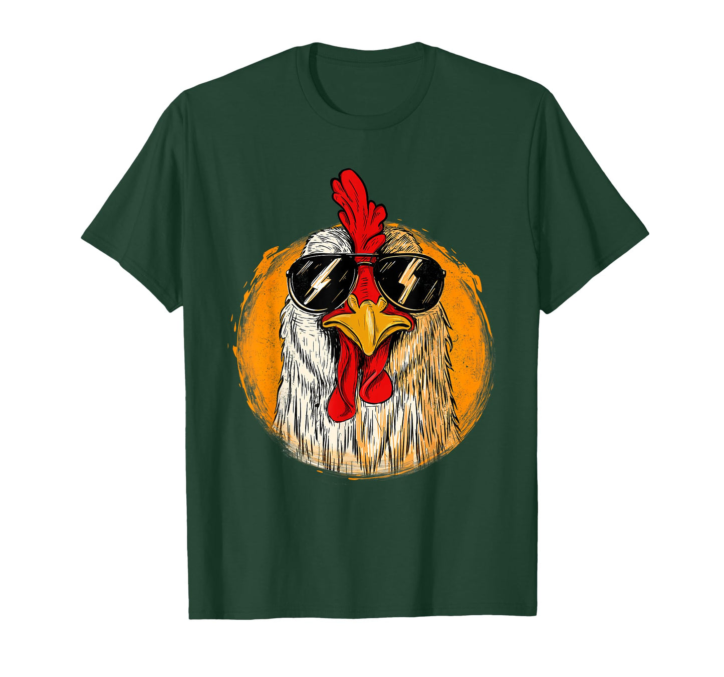 Hipster Chicken With Sunglasses - Retro Vintage Farm Rancher T-Shirt