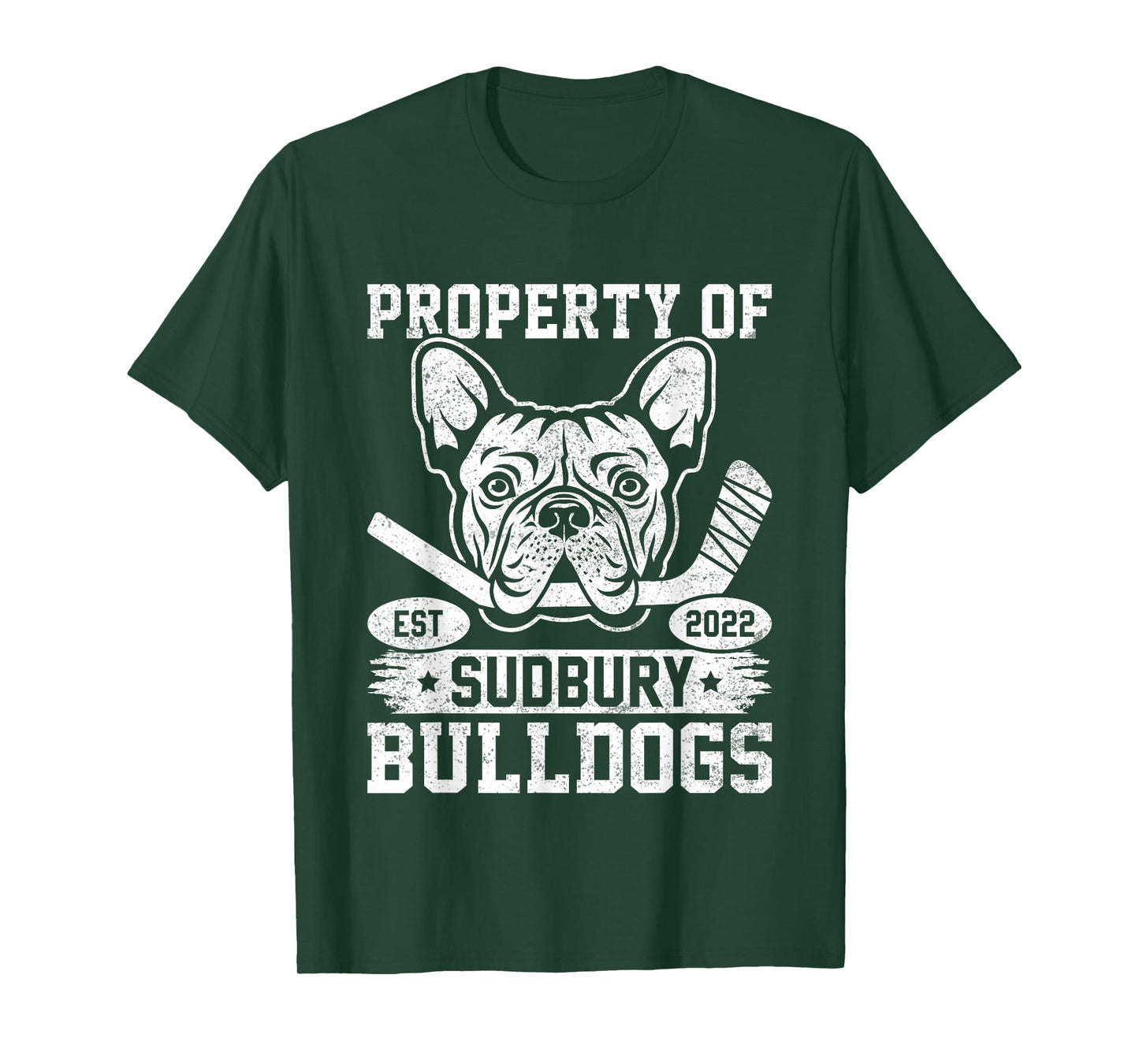 Bulldog Pet Dog Property Of Sudbury Bulldogs Men Women T-Shirt