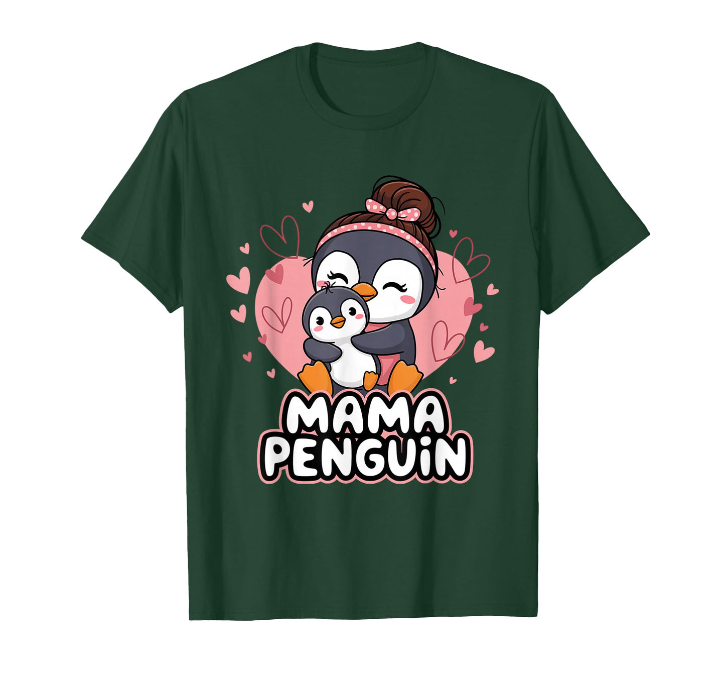 Cute Mama Penguin Holding Baby Animal Mother's Day T-Shirt
