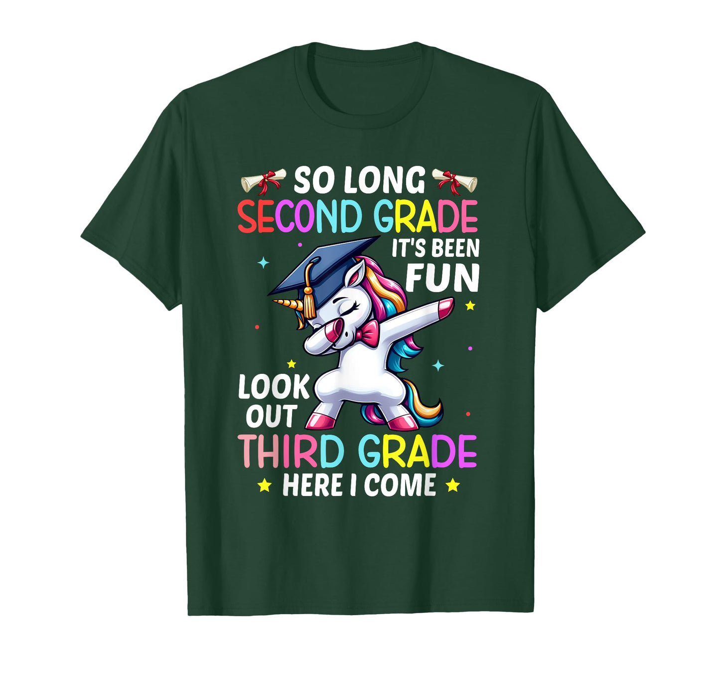 So Long 2nd Grade 3rd Grade Here I Come Unicorn Graduation T-Shirt