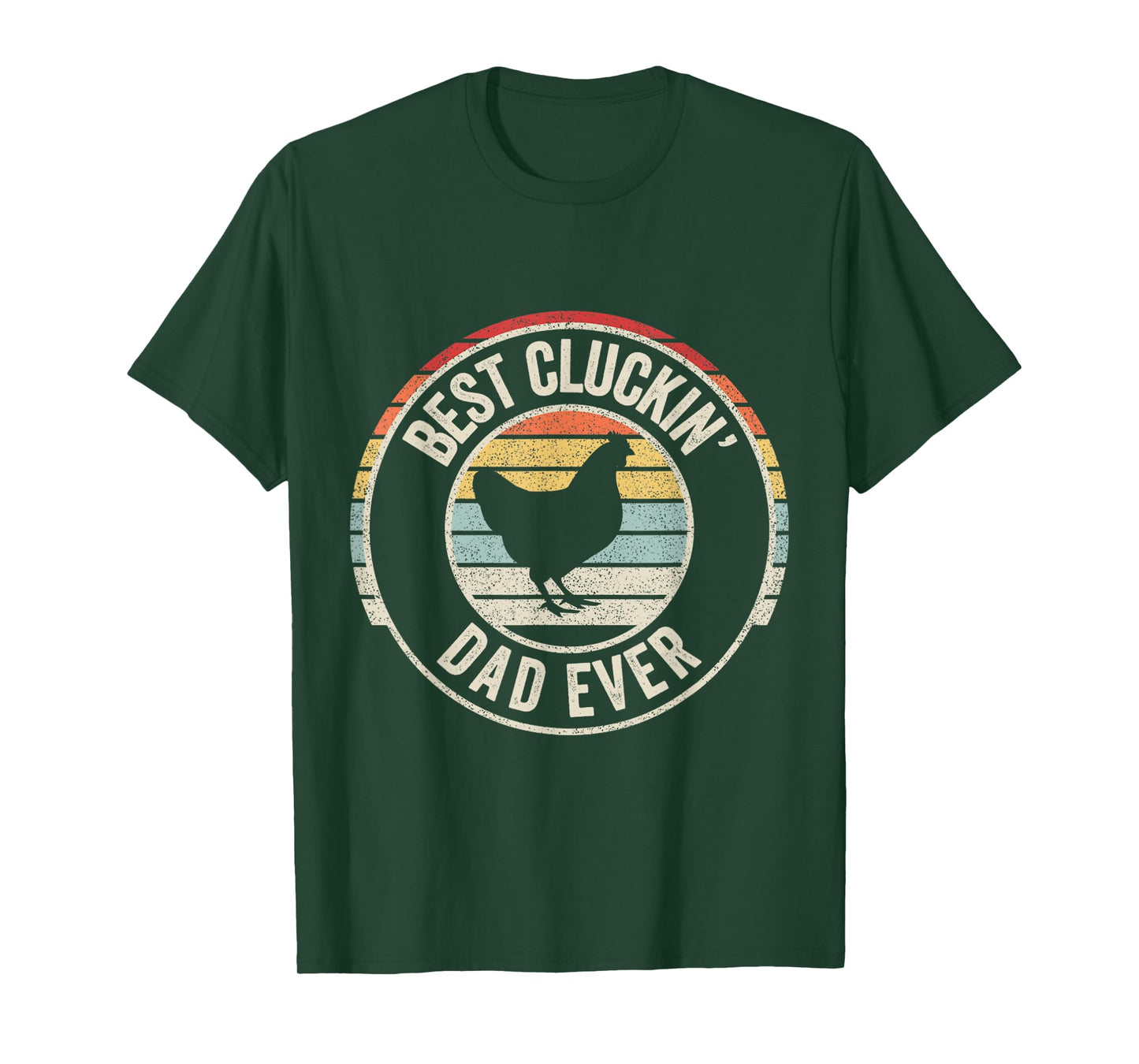 Retro Vintage Best Cluckin' Dad Ever Chicken Farm T-Shirt