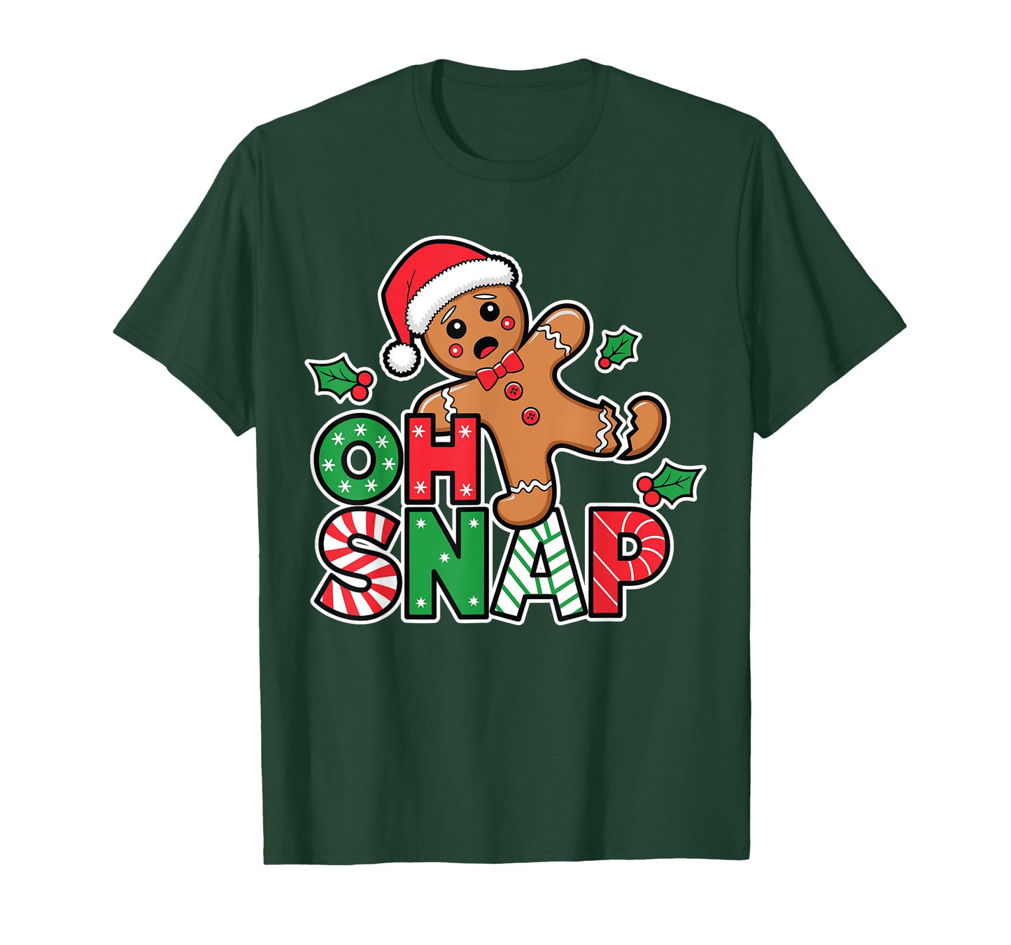 Gingerbread Man Oh Snap Christmas Funny Cookie Baking T-Shirt