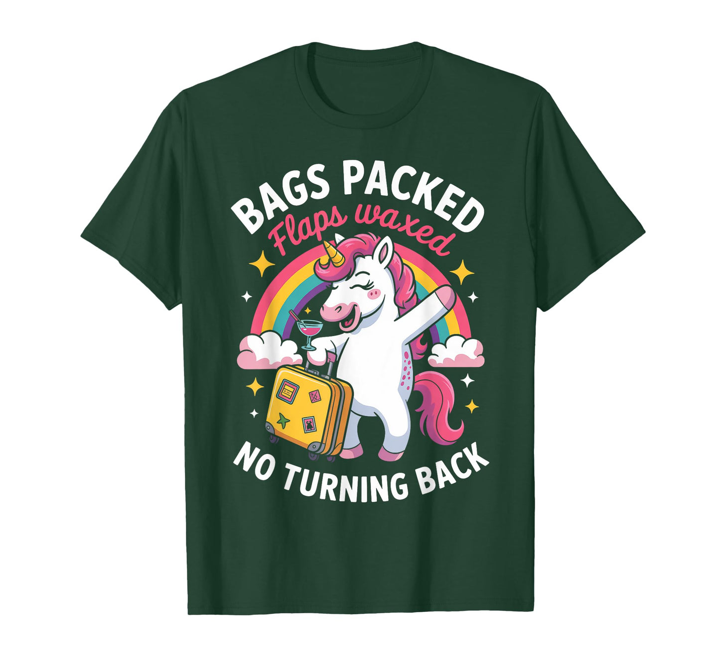 Bags Packed Flaps Waxed No Turning Back Travel Trip T-Shirt
