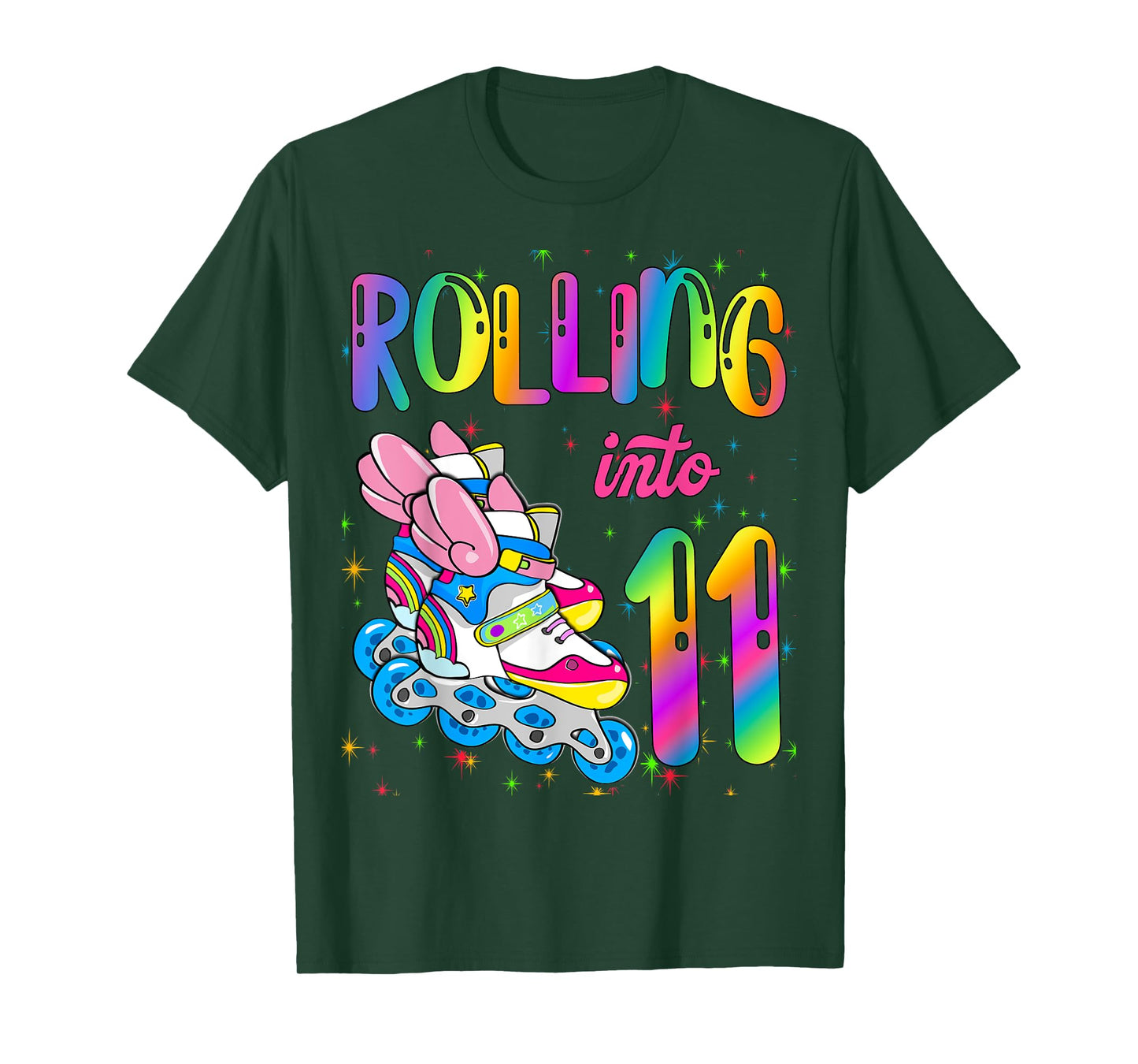 Rolling Into 11 years Let's Roll I'm Turning 11 Roller Skate T-Shirt