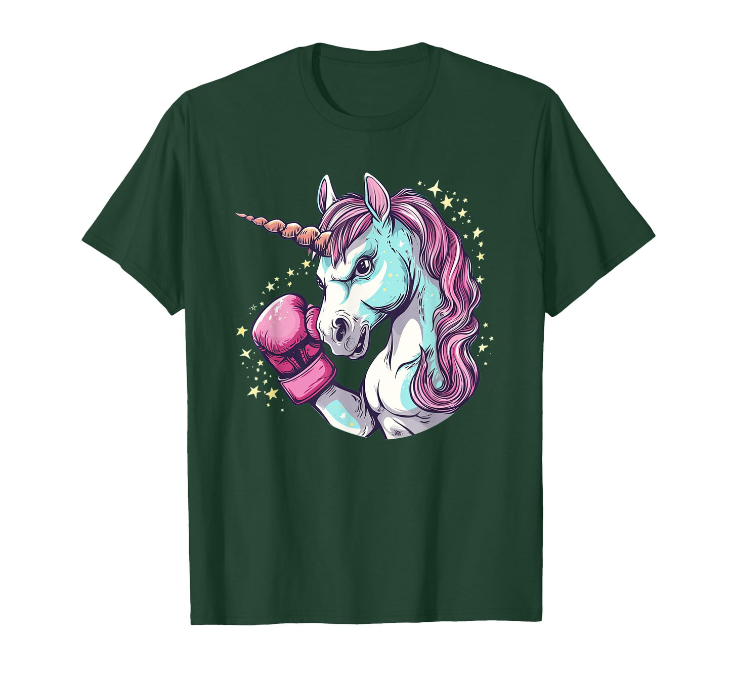 Cool unicorn face costume with funny boxing gloves T-Shirt