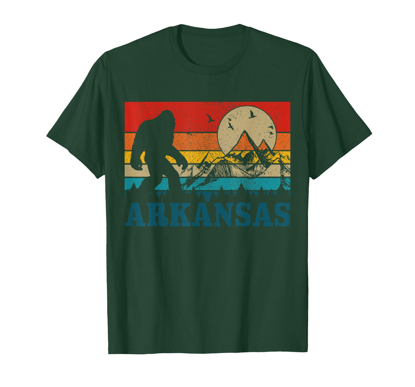 Arkansas Bigfoot Vintage Mountains Hiking Camping Gift T-Shirt