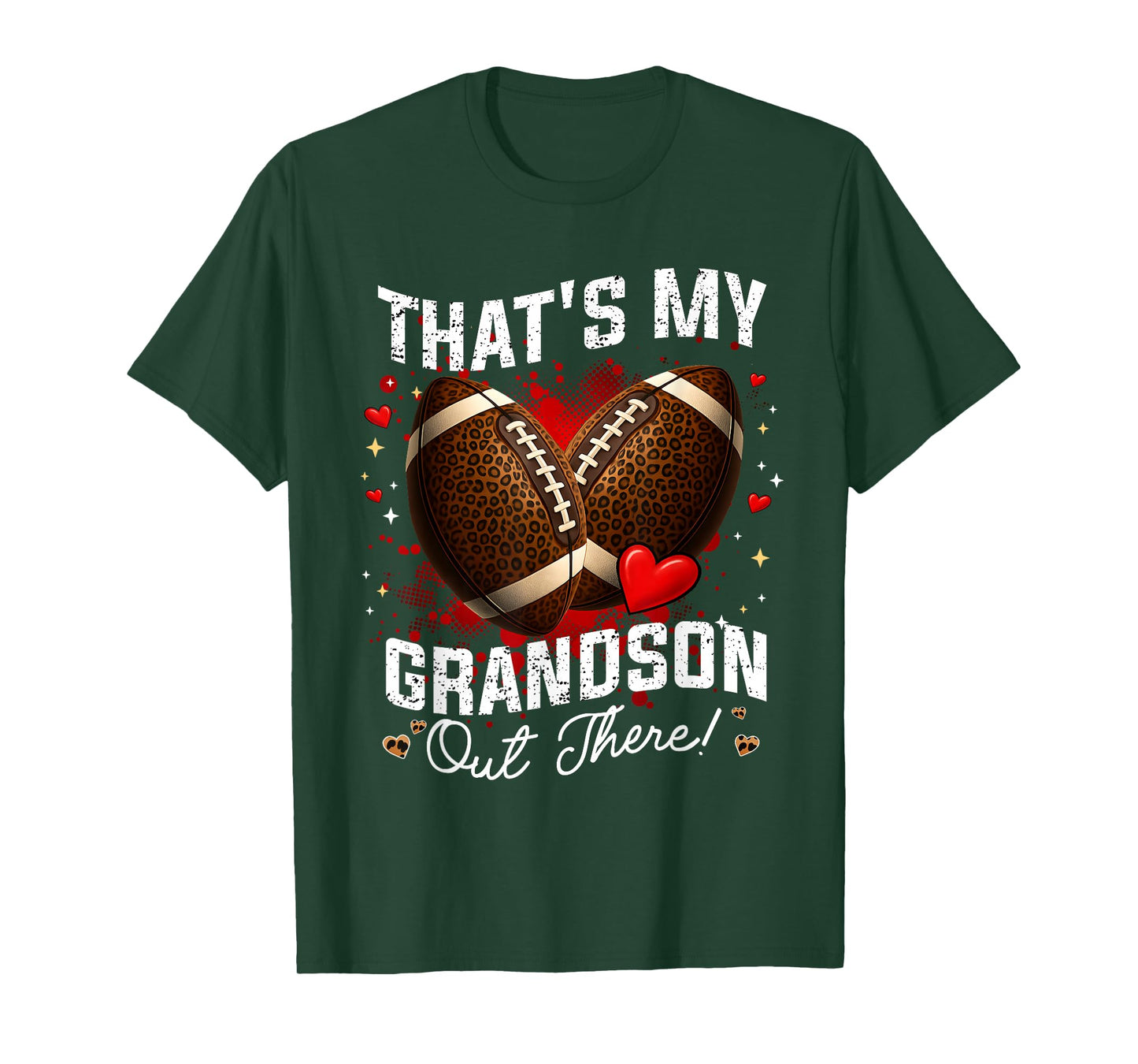 Funny Football That's My Grandson Out There Grandma T-Shirt