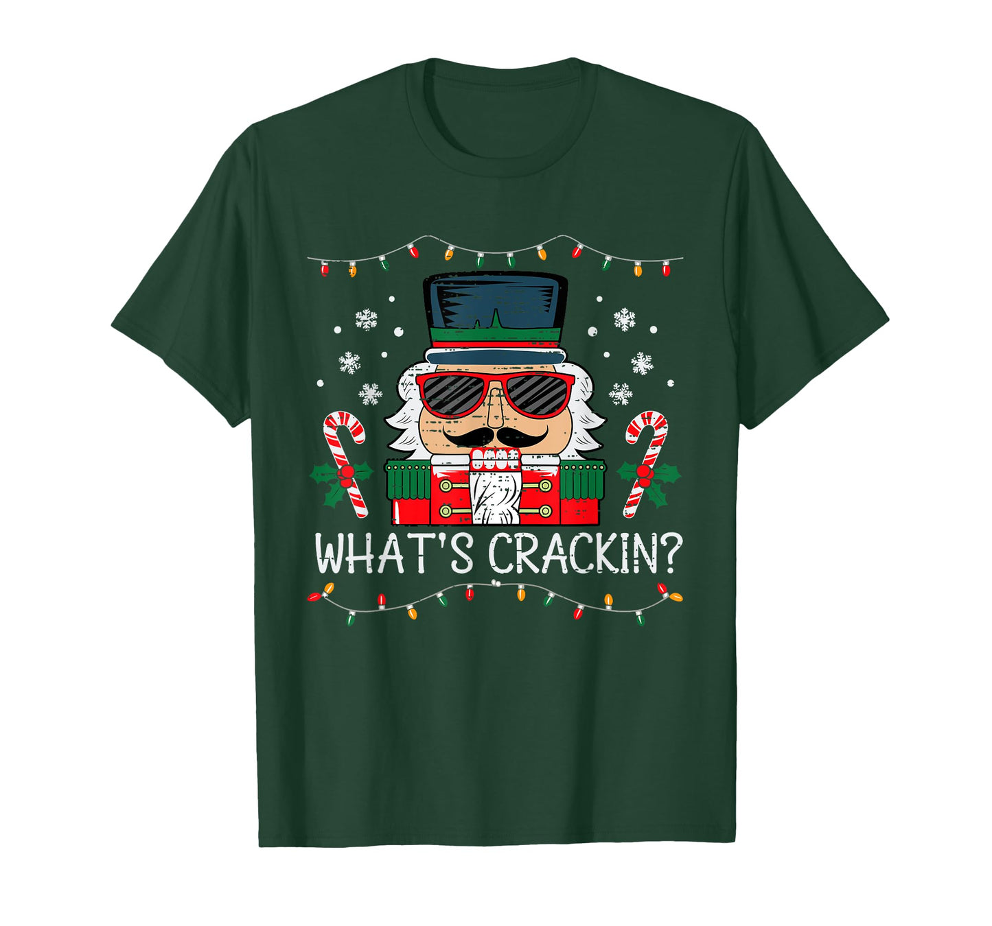 Christmas Nutcracker Whats Crackin Funny Xmas Men Women Kids T-Shirt
