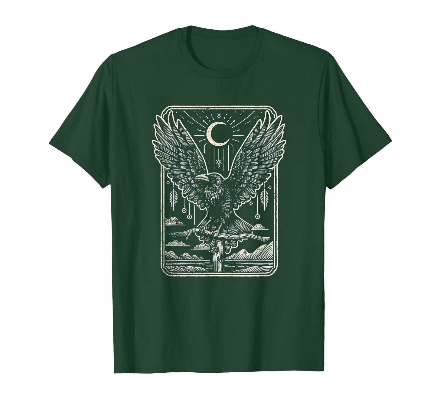 Gothic Raven Art Crow Design For Women And Men T-Shirt