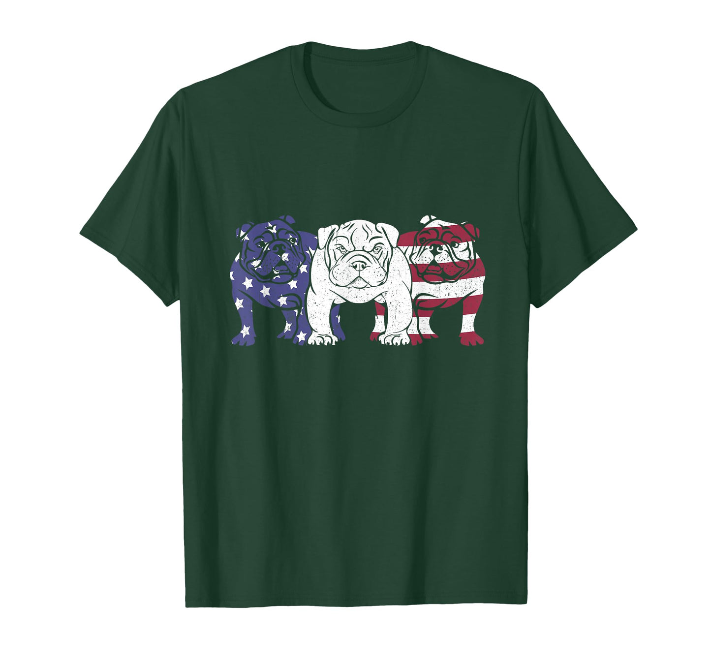 Unique English Bulldog Dog American Flag Retro Puppy Lover T-Shirt